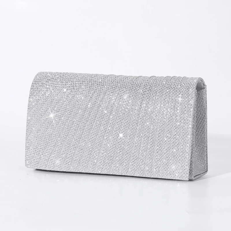 Women's Evening Shoulder Bag Bridal Clutch Party Prom Wedding Envelope Handbag Glitter Shiny Purses Sling Dating Dressy Bag