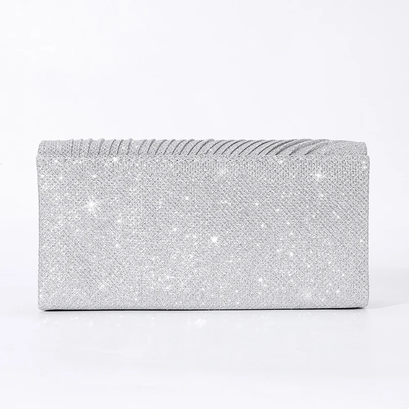Women's Evening Shoulder Bag Bridal Clutch Party Prom Wedding Envelope Handbag Glitter Shiny Purses Sling Dating Dressy Bag