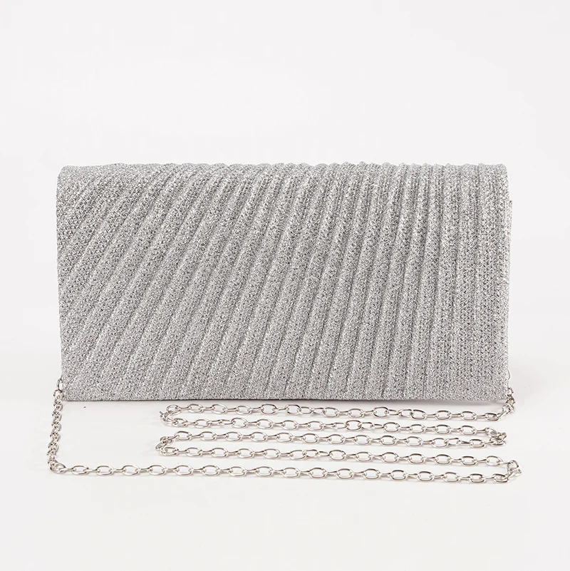 Women's Evening Shoulder Bag Bridal Clutch Party Prom Wedding Envelope Handbag Glitter Shiny Purses Sling Dating Dressy Bag