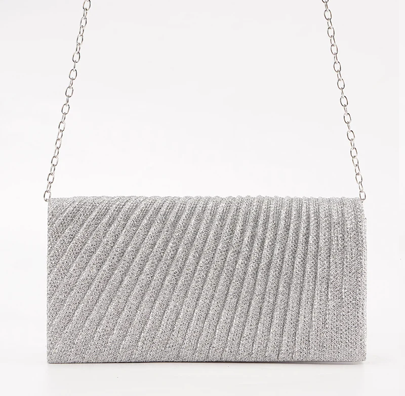 Women's Evening Shoulder Bag Bridal Clutch Party Prom Wedding Envelope Handbag Glitter Shiny Purses Sling Dating Dressy Bag