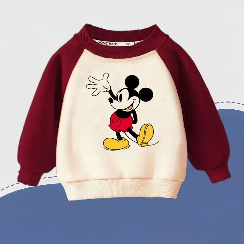 Cartoon Printed Spring Fall Boys Casual Tops Kids O Neclk Spliced Long Sleeve Hoodies Child Fashion Sweatshirts Sport Pullovers