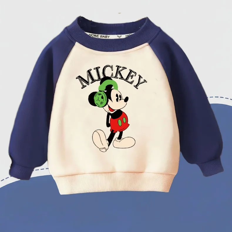 Cartoon Printed Spring Fall Boys Casual Tops Kids O Neclk Spliced Long Sleeve Hoodies Child Fashion Sweatshirts Sport Pullovers