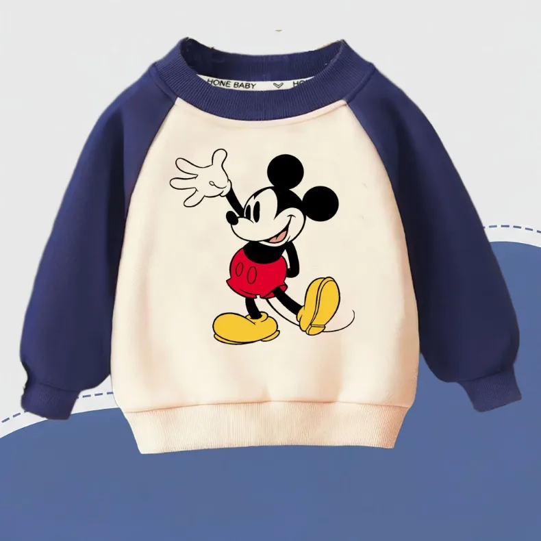 Cartoon Printed Spring Fall Boys Casual Tops Kids O Neclk Spliced Long Sleeve Hoodies Child Fashion Sweatshirts Sport Pullovers