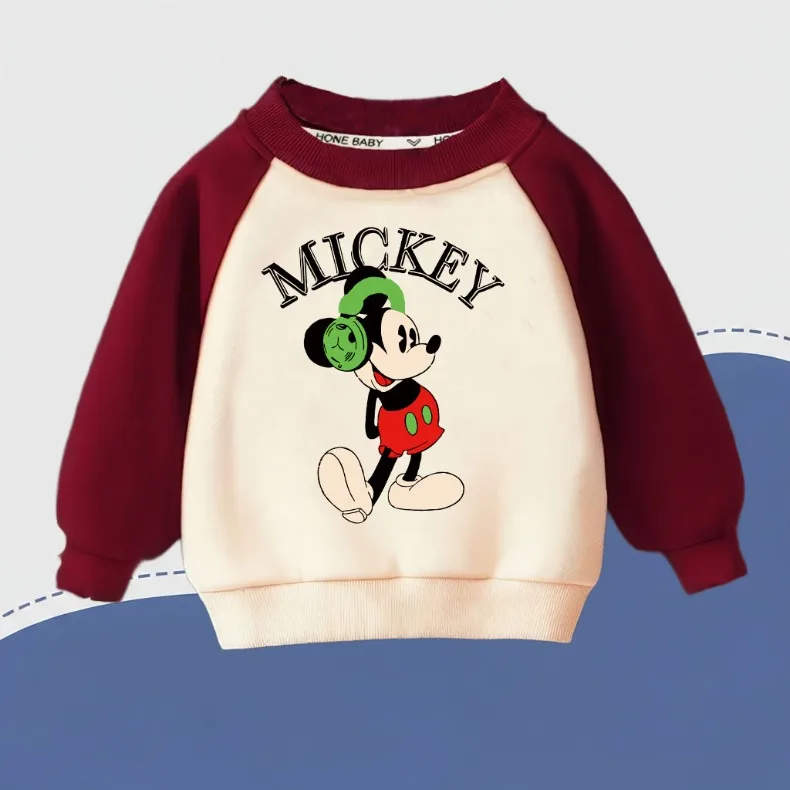 Cartoon Printed Spring Fall Boys Casual Tops Kids O Neclk Spliced Long Sleeve Hoodies Child Fashion Sweatshirts Sport Pullovers