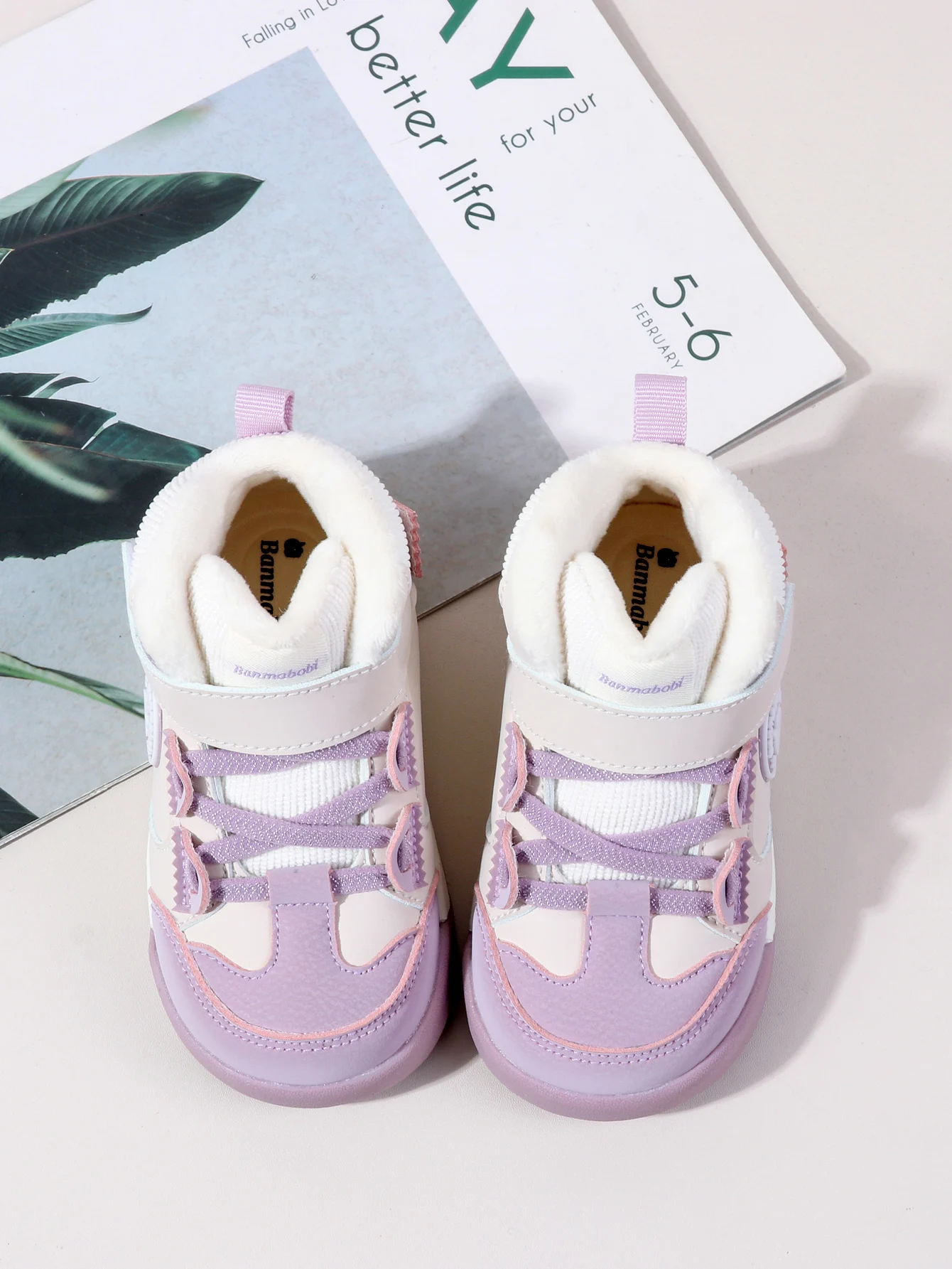 Hot Selling BaBy Unisex First Walking Toddler Shoes Fashion Style Fleece-lined Design For Winter And Autumn 0-4 Years Old