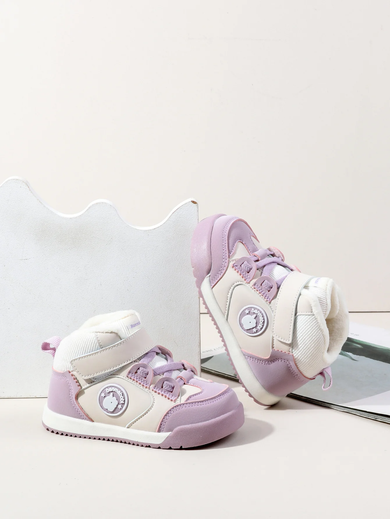 Hot Selling BaBy Unisex First Walking Toddler Shoes Fashion Style Fleece-lined Design For Winter And Autumn 0-4 Years Old