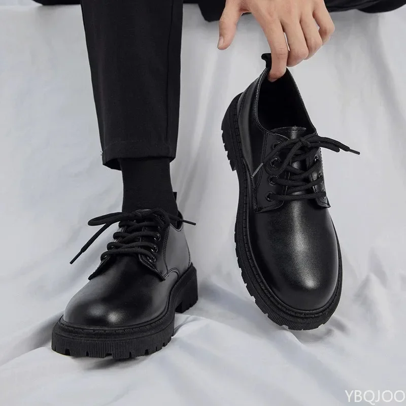 Business Office Formal Wear Casual Lace Up Men's Shoes Spring and Autumn Fashion New Breathable Anti Slip Men's Shoes 2026