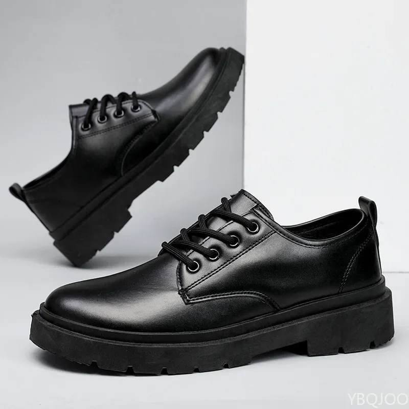 Business Office Formal Wear Casual Lace Up Men's Shoes Spring and Autumn Fashion New Breathable Anti Slip Men's Shoes 2026