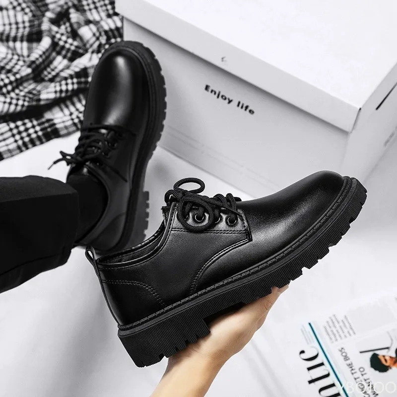 Business Office Formal Wear Casual Lace Up Men's Shoes Spring and Autumn Fashion New Breathable Anti Slip Men's Shoes 2026