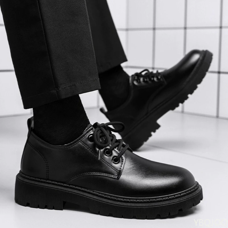 Business Office Formal Wear Casual Lace Up Men's Shoes Spring and Autumn Fashion New Breathable Anti Slip Men's Shoes 2026