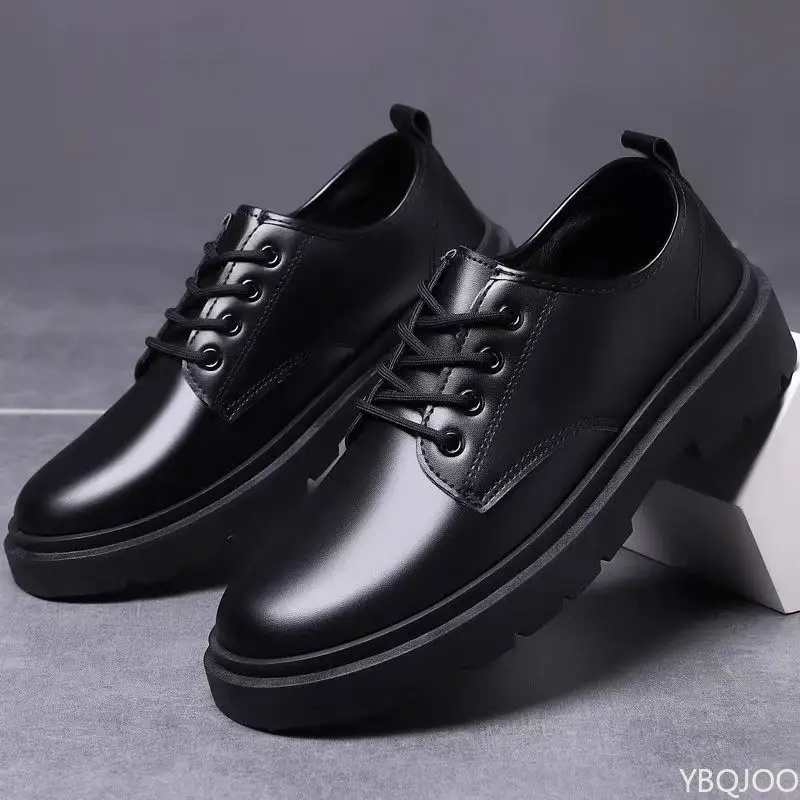 Business Office Formal Wear Casual Lace Up Men's Shoes Spring and Autumn Fashion New Breathable Anti Slip Men's Shoes 2026