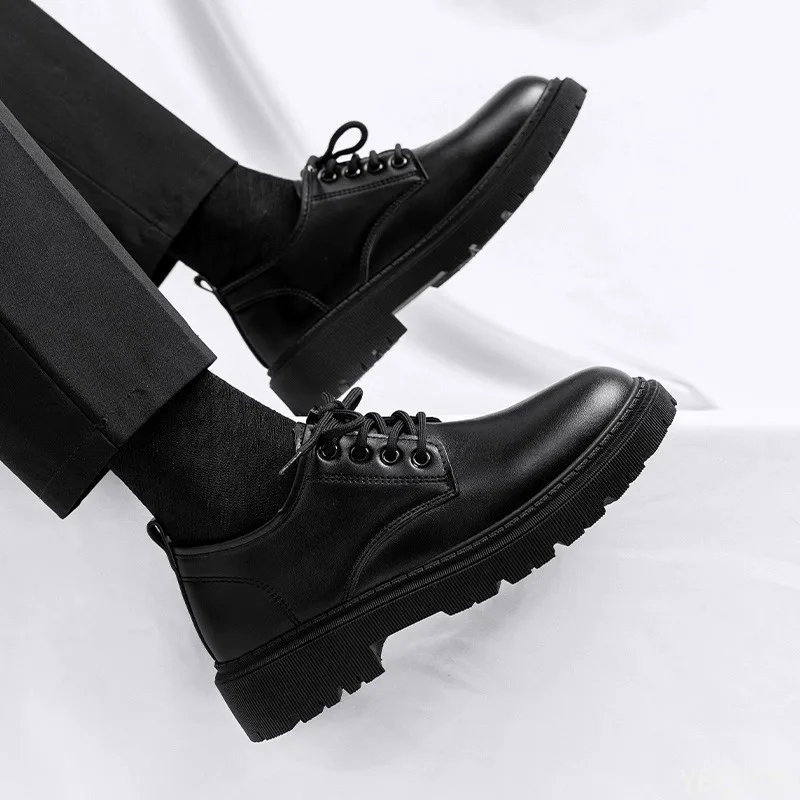 Business Office Formal Wear Casual Lace Up Men's Shoes Spring and Autumn Fashion New Breathable Anti Slip Men's Shoes 2026