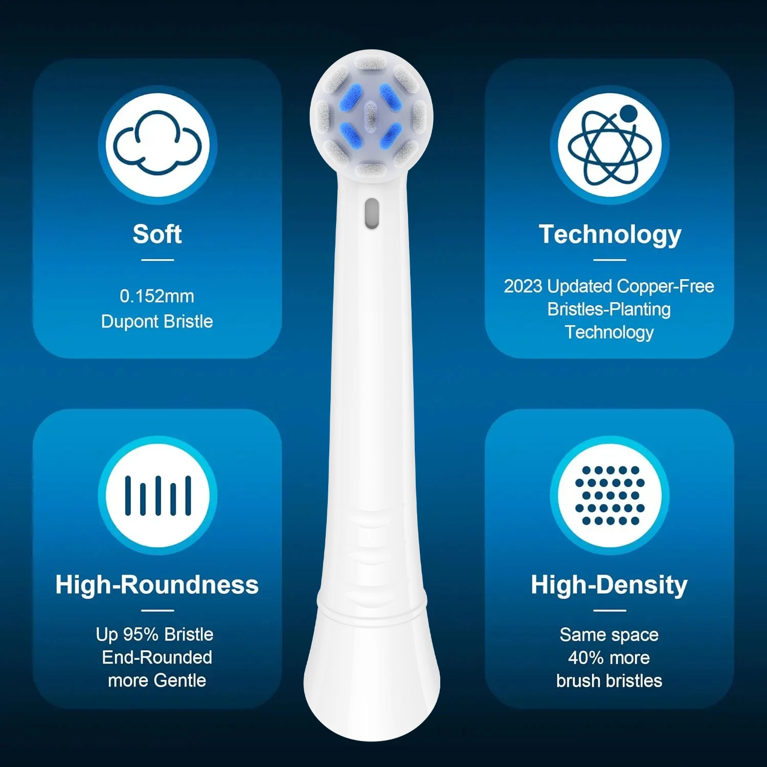 Compatible with Oral B IO Electric Toothbrush Replacement Toothbrush Brush Heads, Toothbrush Head for IO 2/3/4/5/6/7/8/9/10