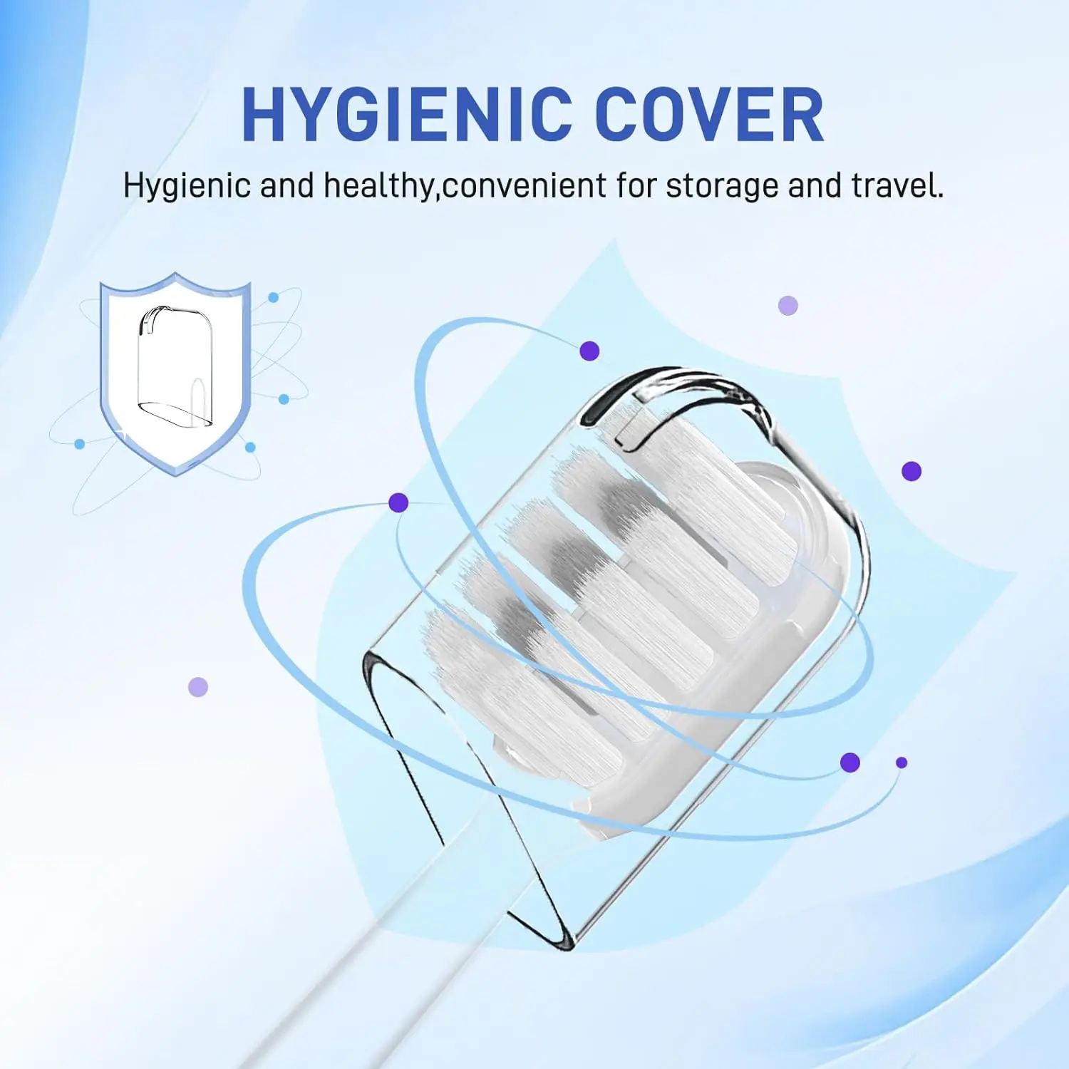 10 Pcs/Pack Replacement Toothbrush Heads For Laifen Wave Electric Toothbrush, For Sensitive Gum Care , Transparent