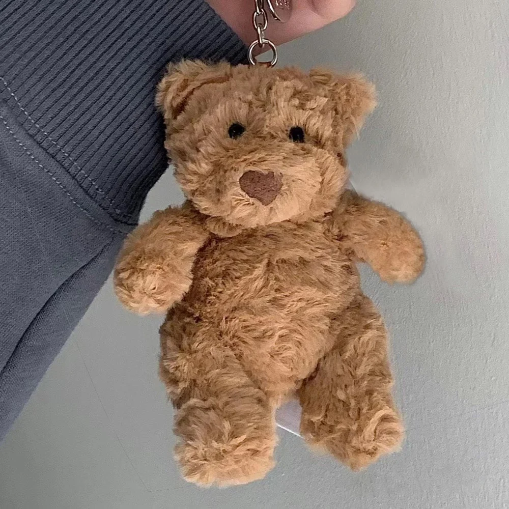 Barcelona Bear Plush Toy Keychain Mini Cute Stuffed Bear Doll Pendant Gift for Girlfriend