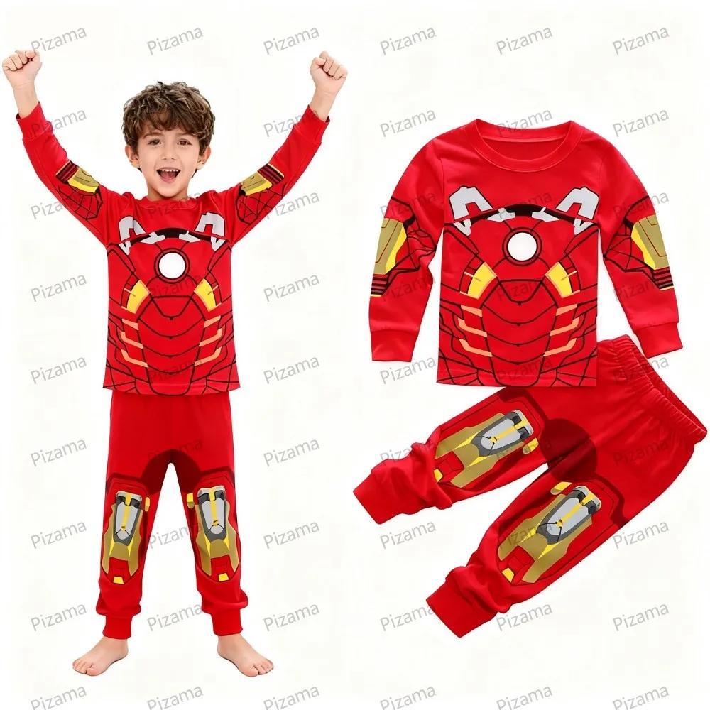 100 Cotton Boys Pajamas Super Hero Kids Pyjamas Children Sleepwear Toddler Baby Nightwear Pijamas Homewear