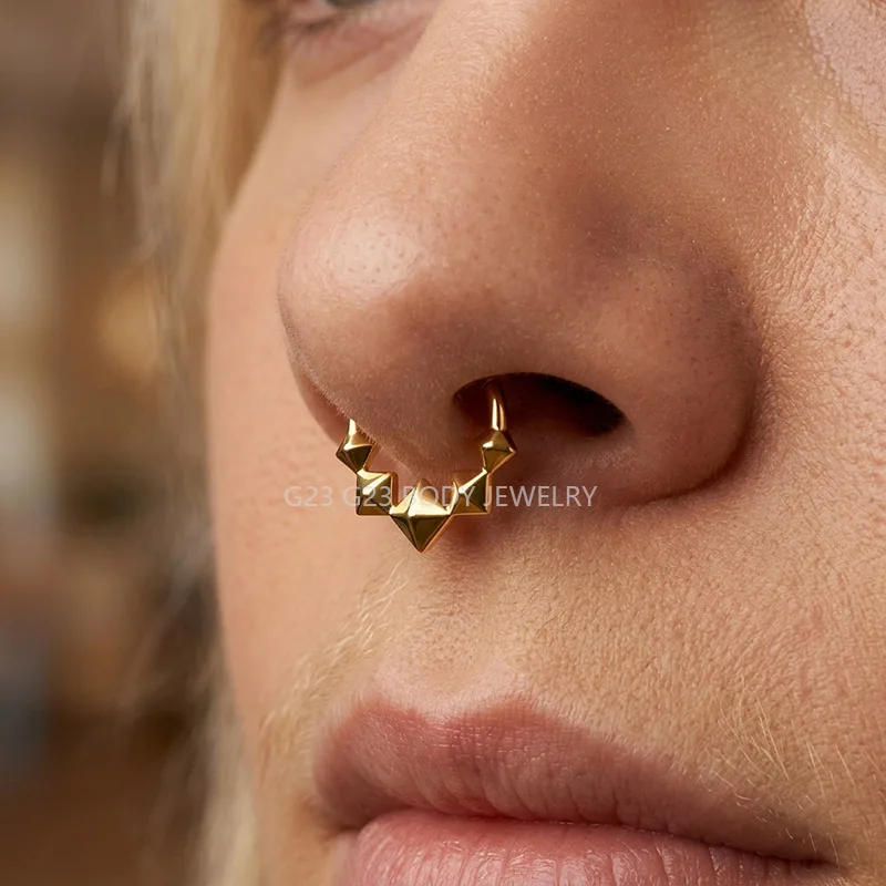ASTM F136 Titanium Nose Rings PIERC Butterfly/heart/Marquise CZ Ring Hoop EAR Hinged Clicker Earring Labret Tragus Body Piercing