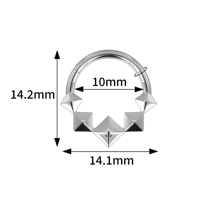 ASTM F136 Titanium Nose Rings PIERC Butterfly/heart/Marquise CZ Ring Hoop EAR Hinged Clicker Earring Labret Tragus Body Piercing