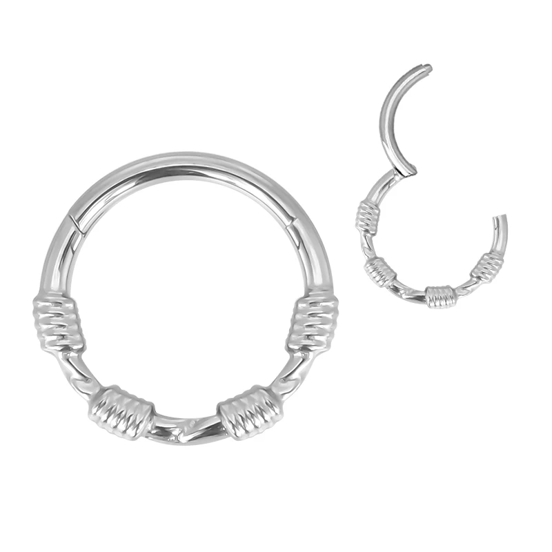ASTM F136 Titanium Nose Rings PIERC Butterfly/heart/Marquise CZ Ring Hoop EAR Hinged Clicker Earring Labret Tragus Body Piercing