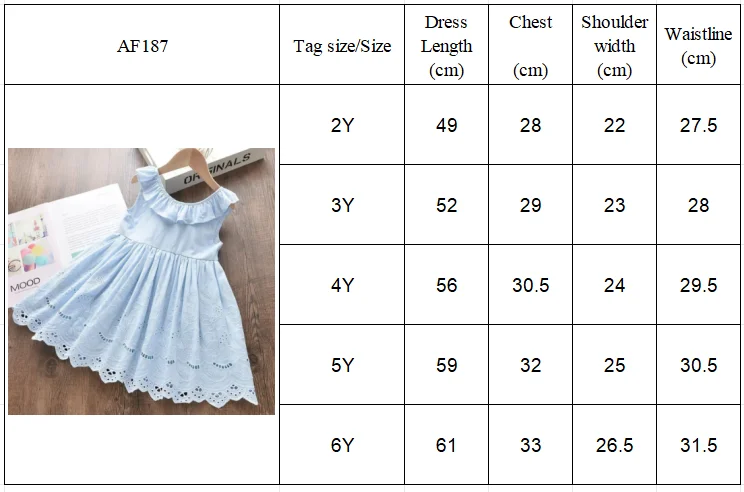 Summer New Blue Casual Round Neck Lace Sleeveless Princess Dress with Bow Hollow Pattern for Girls Aged 2-6 Daily Wear