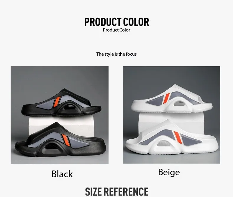 Men's Simple Casual Slip-On Slippers Indoor Anti-Slip Outdoor Lightweight Solid Color Slipper Everyday Sandals