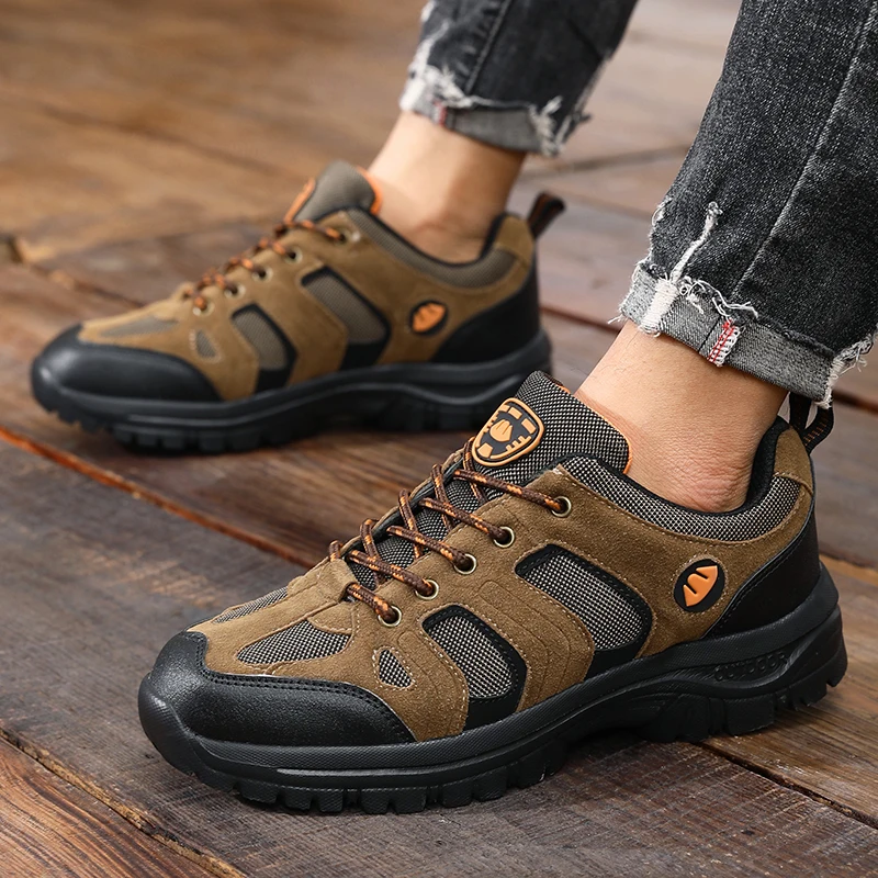 Outdoor Hiking Shoes for Men Anti Slip Wear-resistant Hiking Sneakers 2026 New Comfortable Breathable Durable Camping Mens Shoes