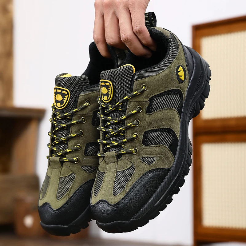 Outdoor Hiking Shoes for Men Anti Slip Wear-resistant Hiking Sneakers 2026 New Comfortable Breathable Durable Camping Mens Shoes