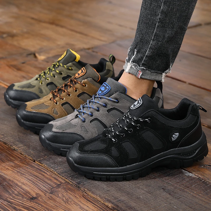 Outdoor Hiking Shoes for Men Anti Slip Wear-resistant Hiking Sneakers 2026 New Comfortable Breathable Durable Camping Mens Shoes