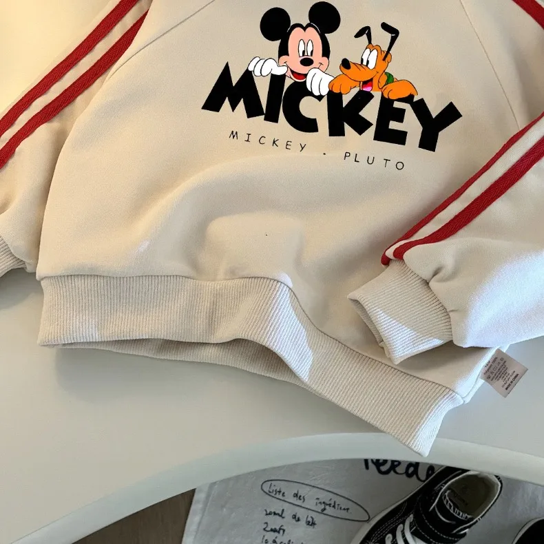 2026 Spring Children Side Stripe Trousers Sets Kids Casual Tracksuit Boys O Neck Hoodies and Long Pant Two Piece New Style