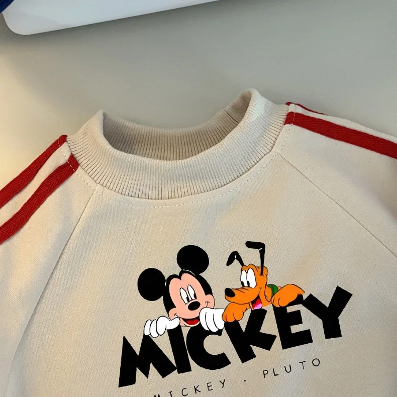 2026 Spring Children Side Stripe Trousers Sets Kids Casual Tracksuit Boys O Neck Hoodies and Long Pant Two Piece New Style