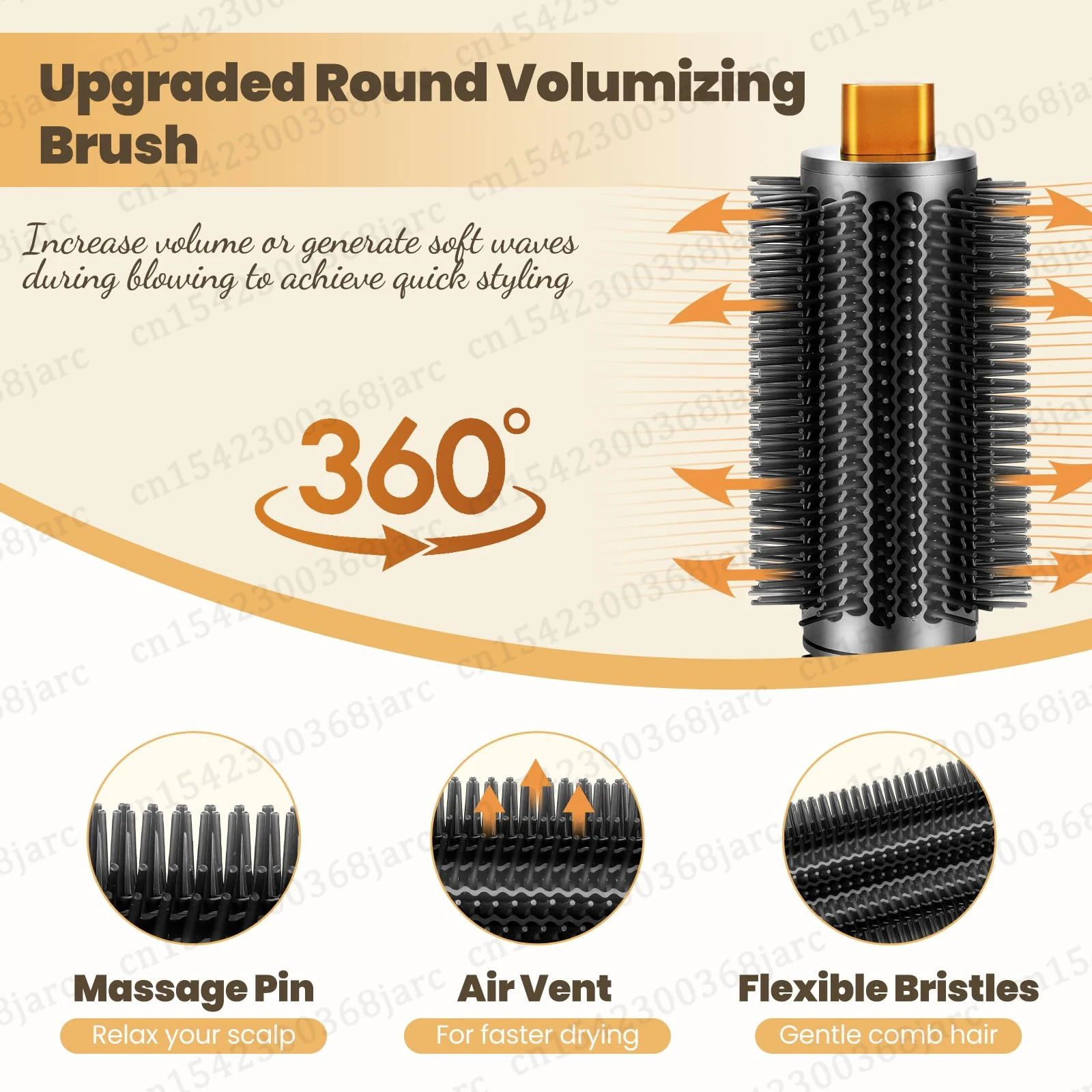 Hair Dryer Automatic Hair Straightener Curling Nozzle For Dyson Supersonic HD16 Nural Accessories Cylinder Comb Diffusion Nozzle