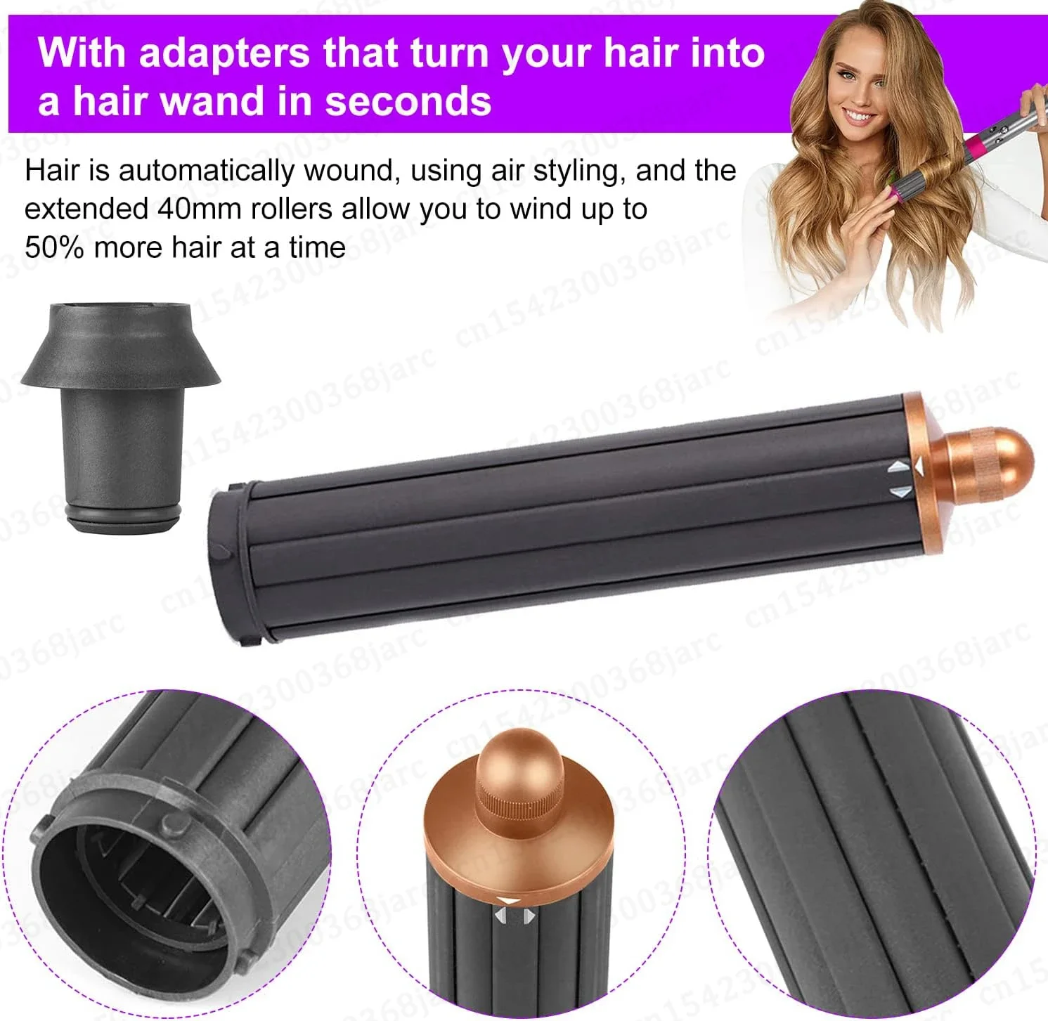 Hair Dryer Automatic Hair Straightener Curling Nozzle For Dyson Supersonic HD16 Nural Accessories Cylinder Comb Diffusion Nozzle