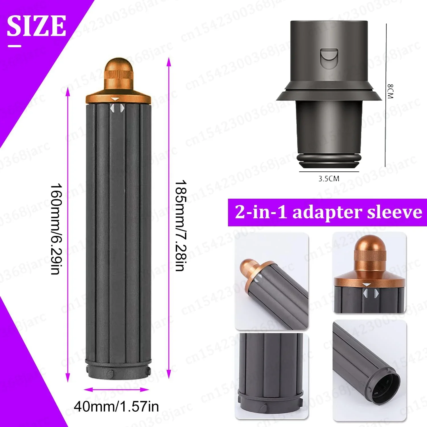 Hair Dryer Automatic Hair Straightener Curling Nozzle For Dyson Supersonic HD16 Nural Accessories Cylinder Comb Diffusion Nozzle