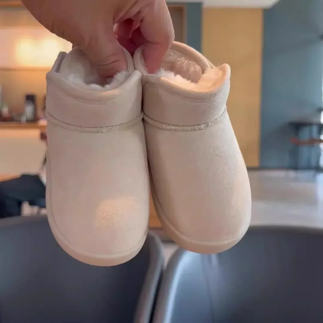Winter Baby Girl Shoes New Toddler Snow Boots Children Infant Plush Warm Kids Short Boots Boys Cotton Shoes Size 15-24