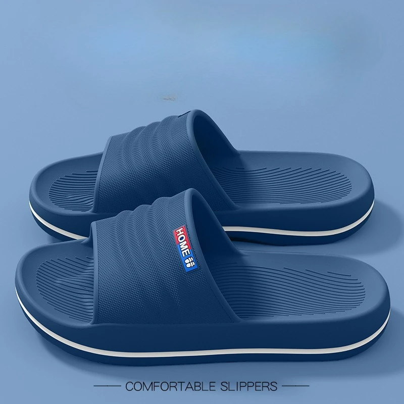 Comfortable House Men's Slippers 2026 New Summer Slippers for Men Non-slip Bathroom wear Men's Slippers Dark Blue Coffee