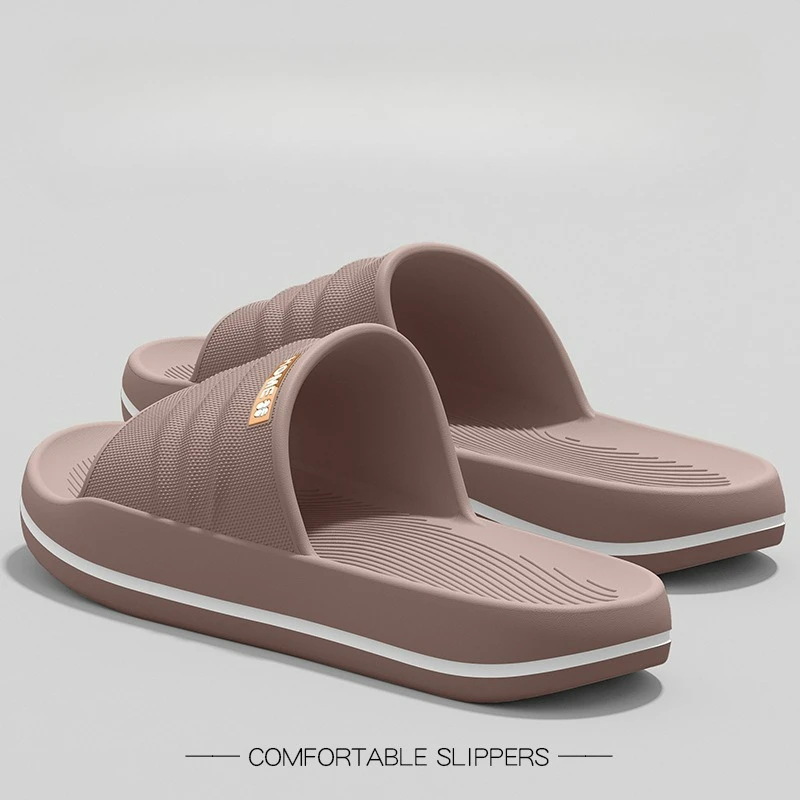 Comfortable House Men's Slippers 2026 New Summer Slippers for Men Non-slip Bathroom wear Men's Slippers Dark Blue Coffee