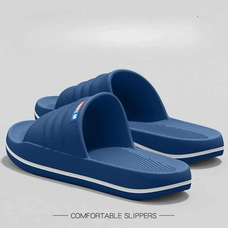 Comfortable House Men's Slippers 2026 New Summer Slippers for Men Non-slip Bathroom wear Men's Slippers Dark Blue Coffee