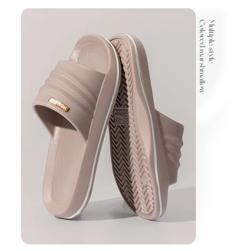Comfortable House Men's Slippers 2026 New Summer Slippers for Men Non-slip Bathroom wear Men's Slippers Dark Blue Coffee