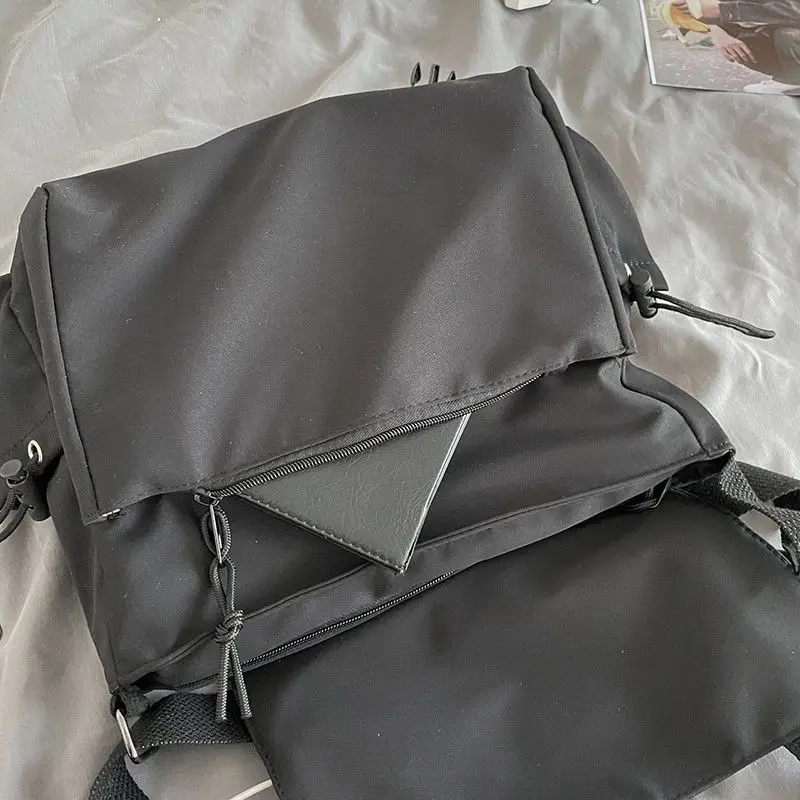 Teen Men's Simple Crossbody Bag for Women Shoulder Bag Solid Oxford Messenger Bag, Student School Bags for Daily Use Work Travel