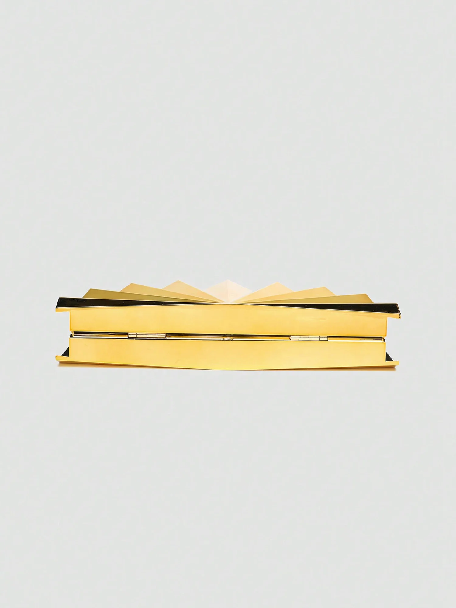 Stylish Gold Acrylic Evening Bag Party Bag Women's Chain Crossbody Bag Glossy Shoulder Bag Luxury Designer Fan-Shaped Clutch