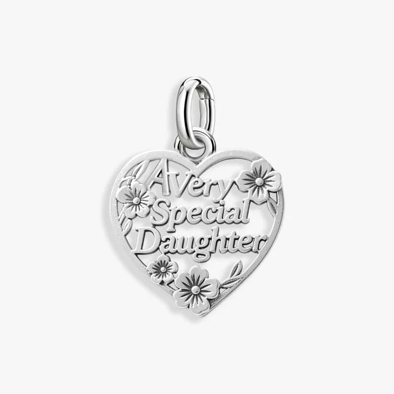 Adjustable 925 Sterling Silver Vintage Pendants Birthday Cake Love Heart Charms Beads Fit Original Bracelet Necklace DIY Jewelry
