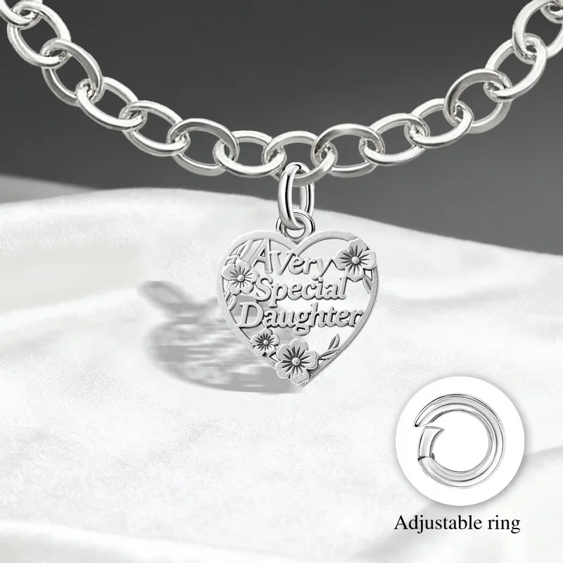 Adjustable 925 Sterling Silver Vintage Pendants Birthday Cake Love Heart Charms Beads Fit Original Bracelet Necklace DIY Jewelry