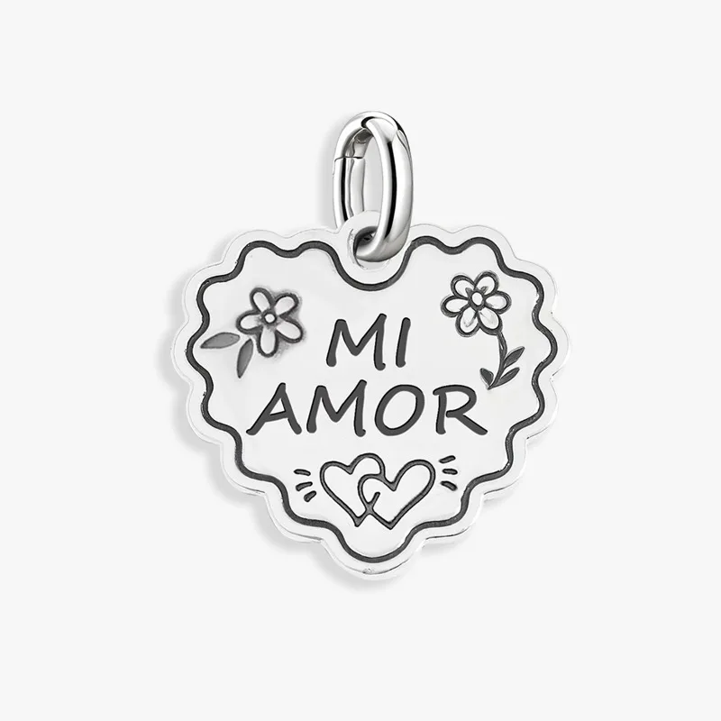 Adjustable 925 Sterling Silver Vintage Pendants Birthday Cake Love Heart Charms Beads Fit Original Bracelet Necklace DIY Jewelry