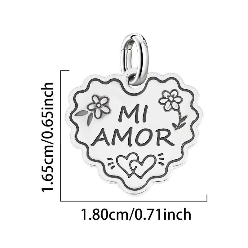 Adjustable 925 Sterling Silver Vintage Pendants Birthday Cake Love Heart Charms Beads Fit Original Bracelet Necklace DIY Jewelry