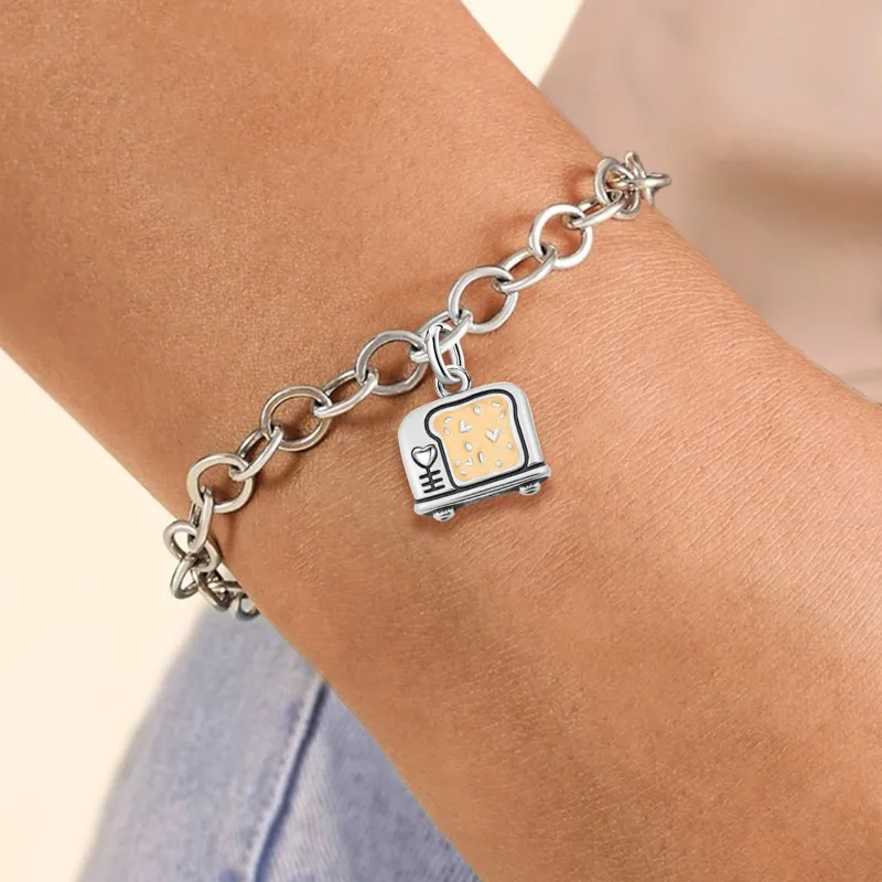 Adjustable 925 Sterling Silver Vintage Pendants Birthday Cake Love Heart Charms Beads Fit Original Bracelet Necklace DIY Jewelry