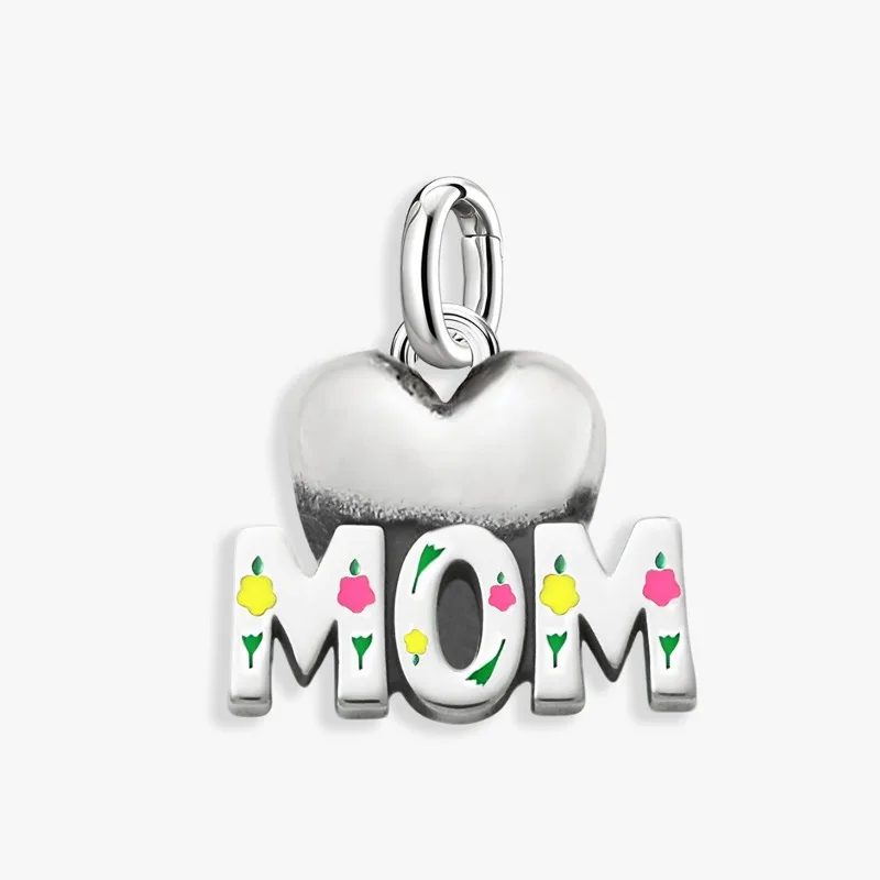 Adjustable 925 Sterling Silver Vintage Pendants Birthday Cake Love Heart Charms Beads Fit Original Bracelet Necklace DIY Jewelry