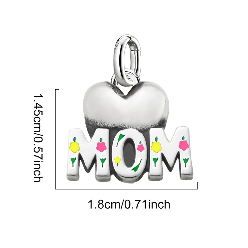 Adjustable 925 Sterling Silver Vintage Pendants Birthday Cake Love Heart Charms Beads Fit Original Bracelet Necklace DIY Jewelry