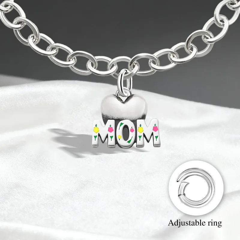 Adjustable 925 Sterling Silver Vintage Pendants Birthday Cake Love Heart Charms Beads Fit Original Bracelet Necklace DIY Jewelry