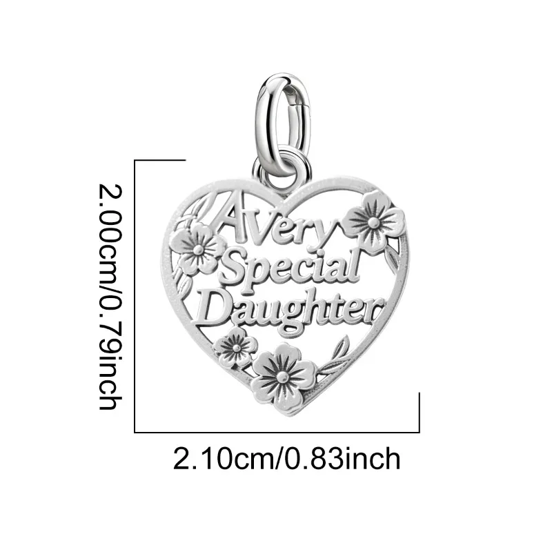 Adjustable 925 Sterling Silver Vintage Pendants Birthday Cake Love Heart Charms Beads Fit Original Bracelet Necklace DIY Jewelry