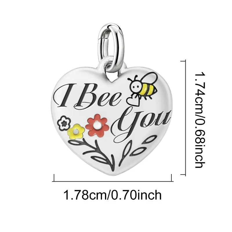 Adjustable 925 Sterling Silver Vintage Pendants Birthday Cake Love Heart Charms Beads Fit Original Bracelet Necklace DIY Jewelry